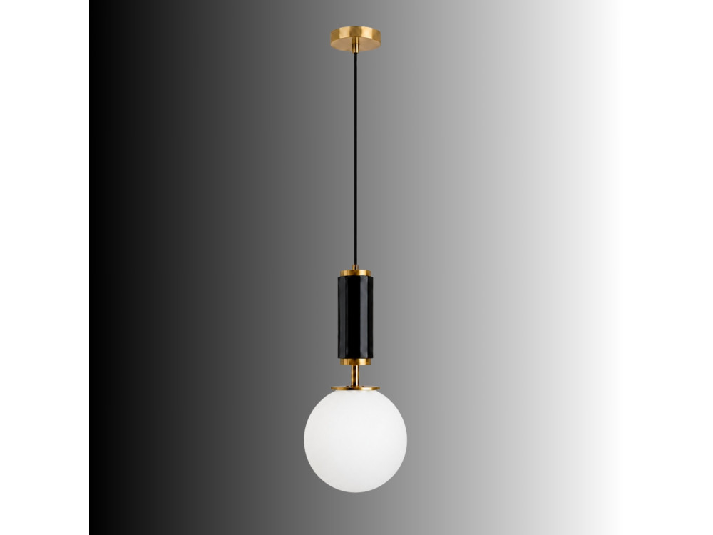 Lampe suspendue en métal "Moira" - 15 x 15 x 120 cm - Noir