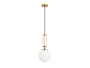 Lampe suspendue en métal "Moira" - 15 x 15 x 120 cm - Beige