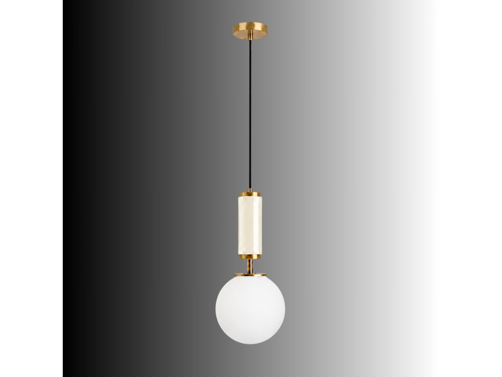 Lampe suspendue en métal "Moira" - 15 x 15 x 120 cm - Beige