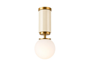 Plafonnier en métal "Moira" - 15 x 15 x 38 cm - Beige