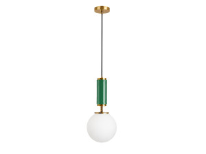Lampe suspendue en métal "Moira" - 15 x 15 x 120 cm - Vert