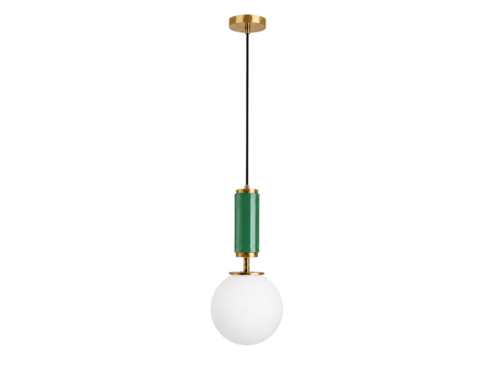 Lampe suspendue en métal "Moira" - 15 x 15 x 120 cm - Vert