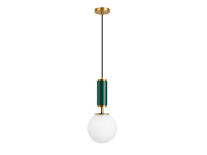 Lampe suspendue en métal  "Moira" - 15 x 15 x 120 cm - Vert