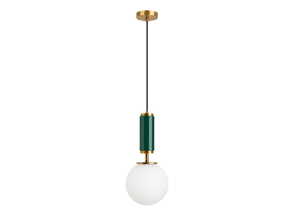 Lampe suspendue en métal  "Moira" - 15 x 15 x 120 cm - Vert