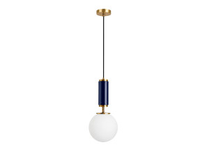 Lampe suspendue en métal "Moira" - 15 x 15 x 120 cm - Bleu