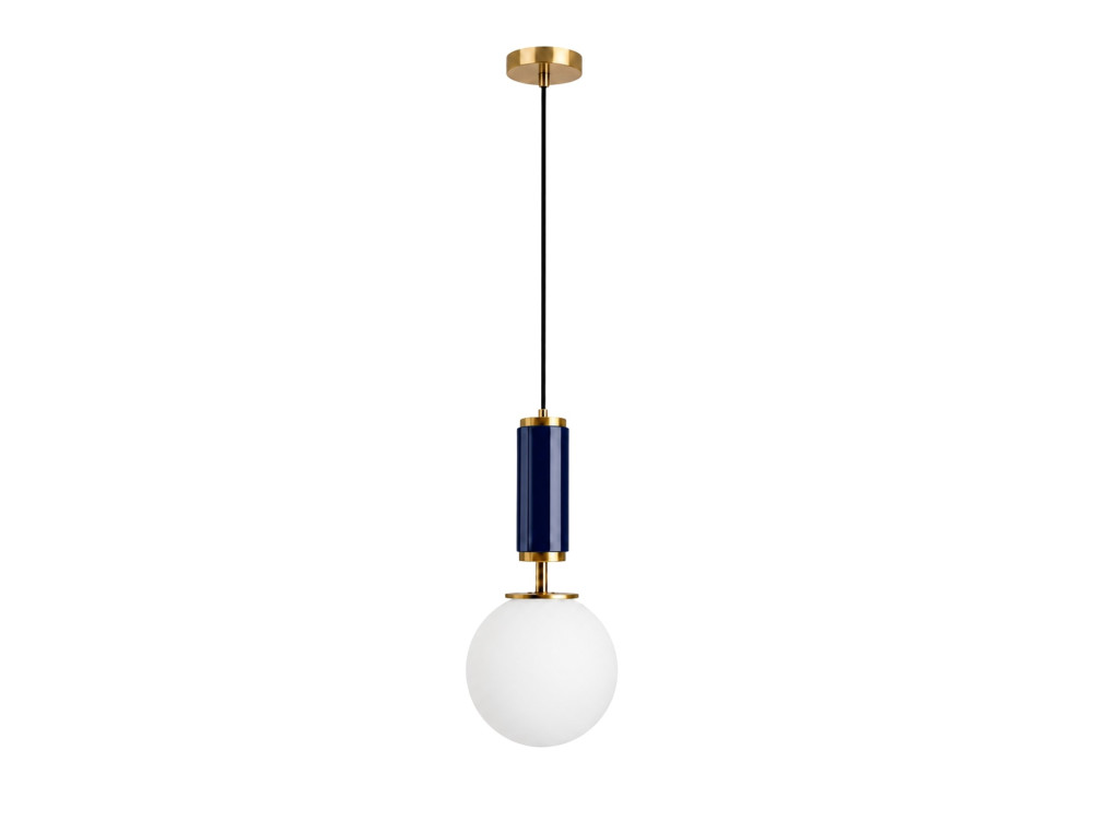 Lampe suspendue en métal "Moira" - 15 x 15 x 120 cm - Bleu