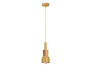 Lampe suspendue en métal "Elwood " - 10 x 25 cm - Jaune