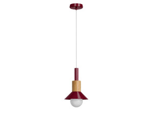 Lampe suspendue en métal "Elwood" -14 x 26 cm - Rouge