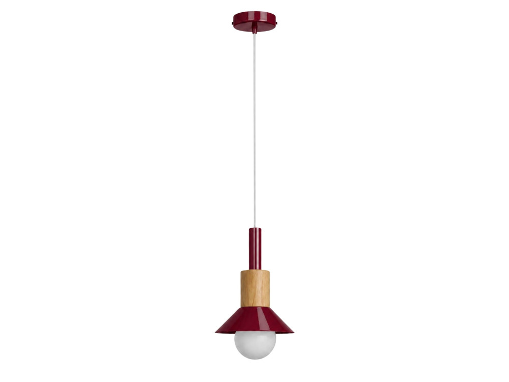 Lampe suspendue en métal "Elwood" -14 x 26 cm - Rouge