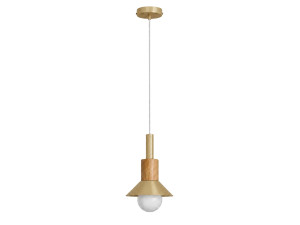 Lampe suspendue en métal "Elwood" - 14 x 26 cm - Jaune