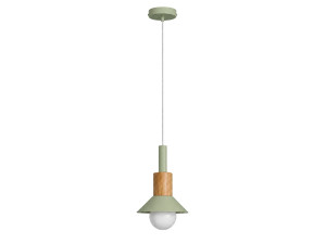 Lampe suspendue en métal "Elwood" - 14 x 26 cm - Vert