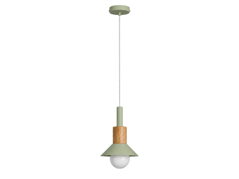 Lampe suspendue en métal "Elwood" - 14 x 26 cm - Vert