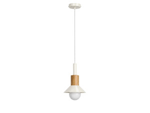 Lampe suspendue en métal "Elwood" - 10 x 25 cm - Beige