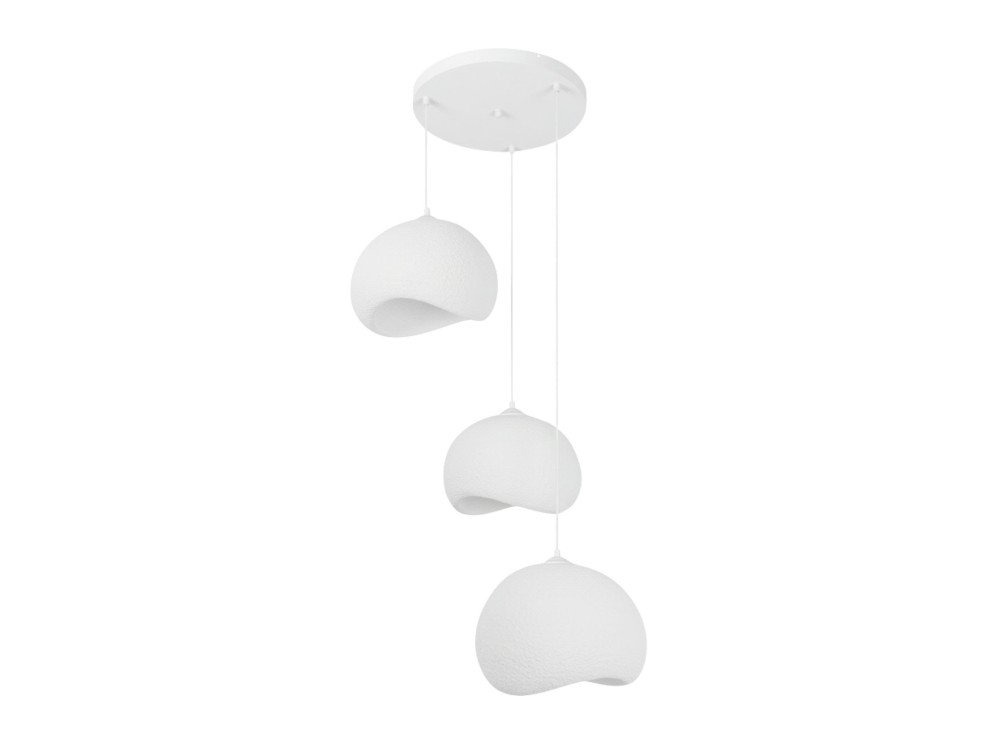 Lustre en métal "Yontu" - 55 x 29 x 120 cm - Blanc