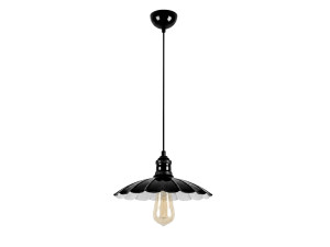 Lampe suspendue en métal "Volan" - 25 x 25 cm - Noir