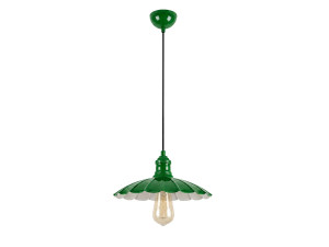 Lampe suspendue en métal "Volan" - 25 x 25 cm - Vert Clair