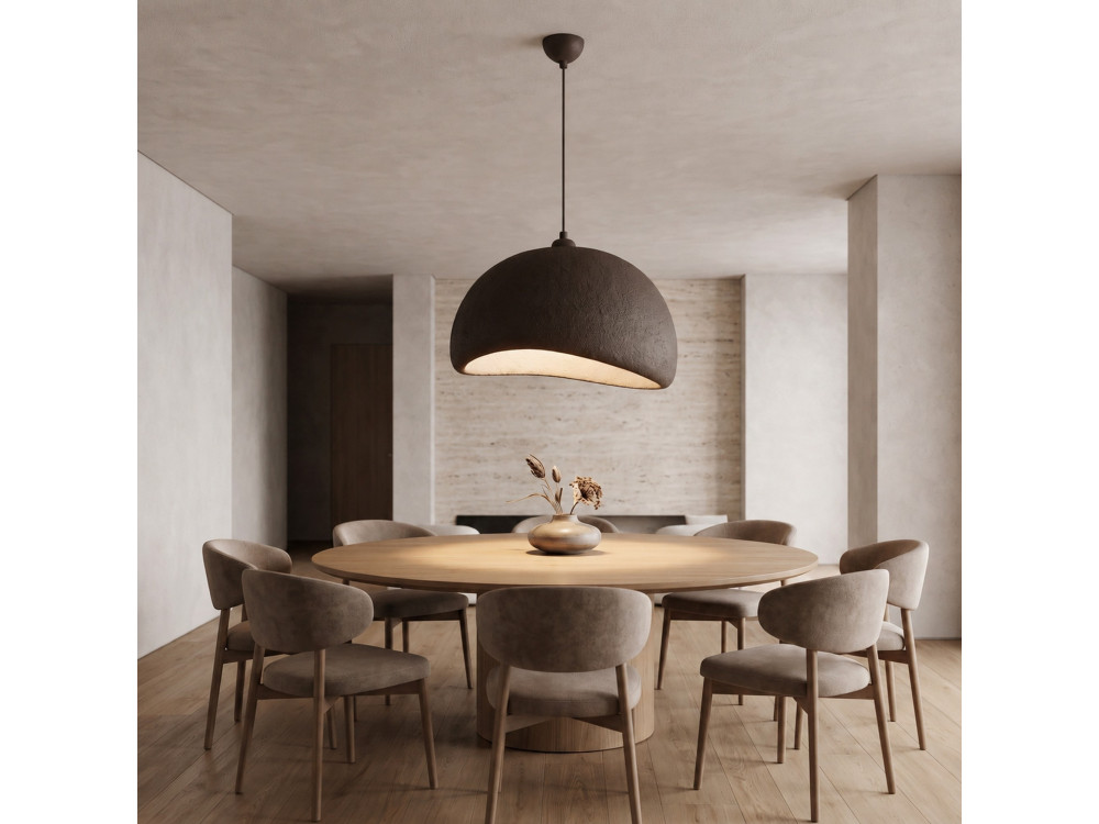 Lampe suspendue en métal "Beta" - 50 x 40 cm - Marron