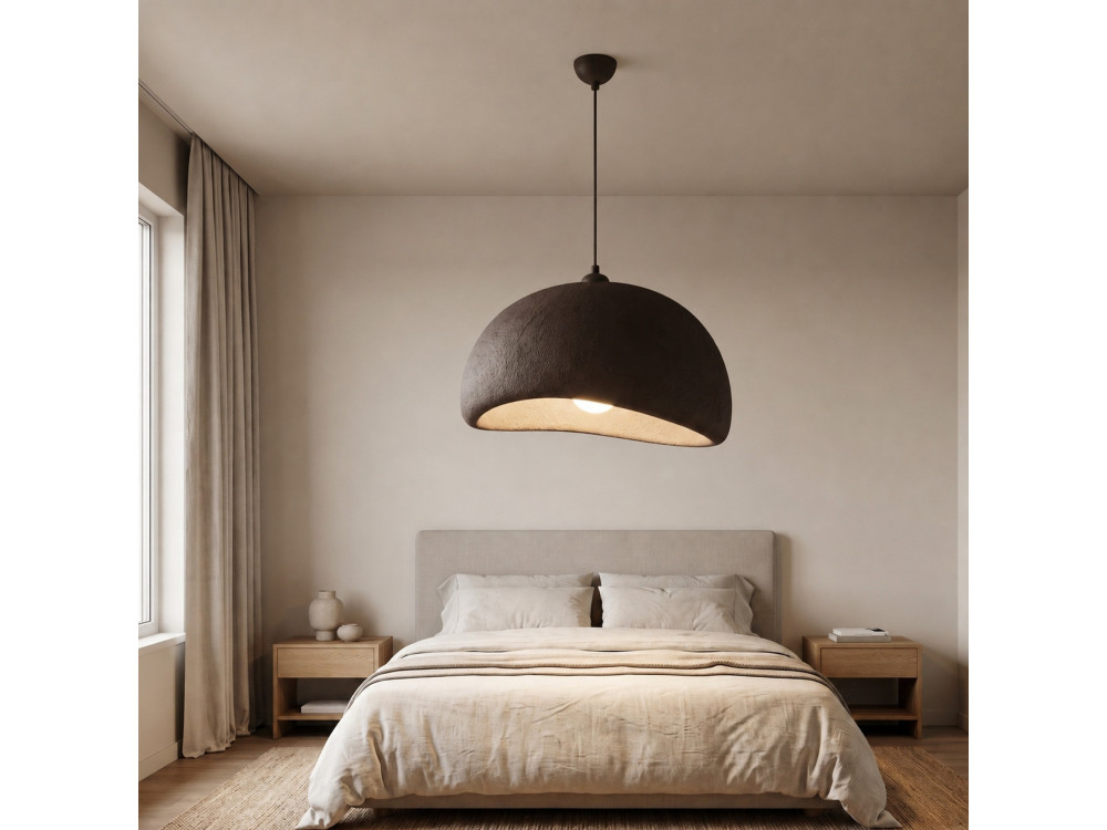 Lampe suspendue en métal "Beta" - 50 x 40 cm - Marron