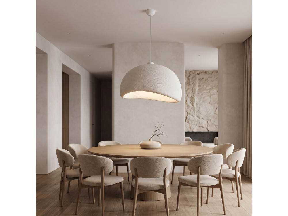 Lampe suspendue en métal "Beta" - 50 x 40 cm - Blanc