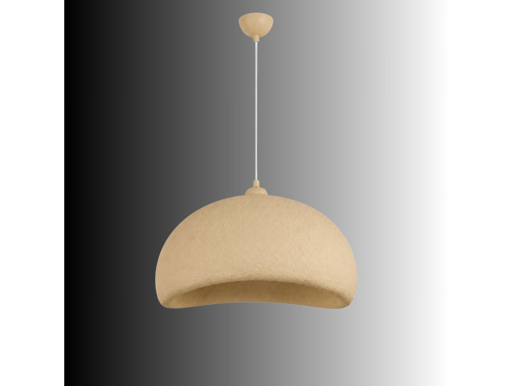 Lampe suspendue en métal "Beta" - 40 x 32 cm - Beige