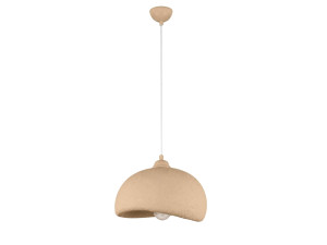Lampe suspendue en métal "Beta" - 30 x 24 cm - Beige