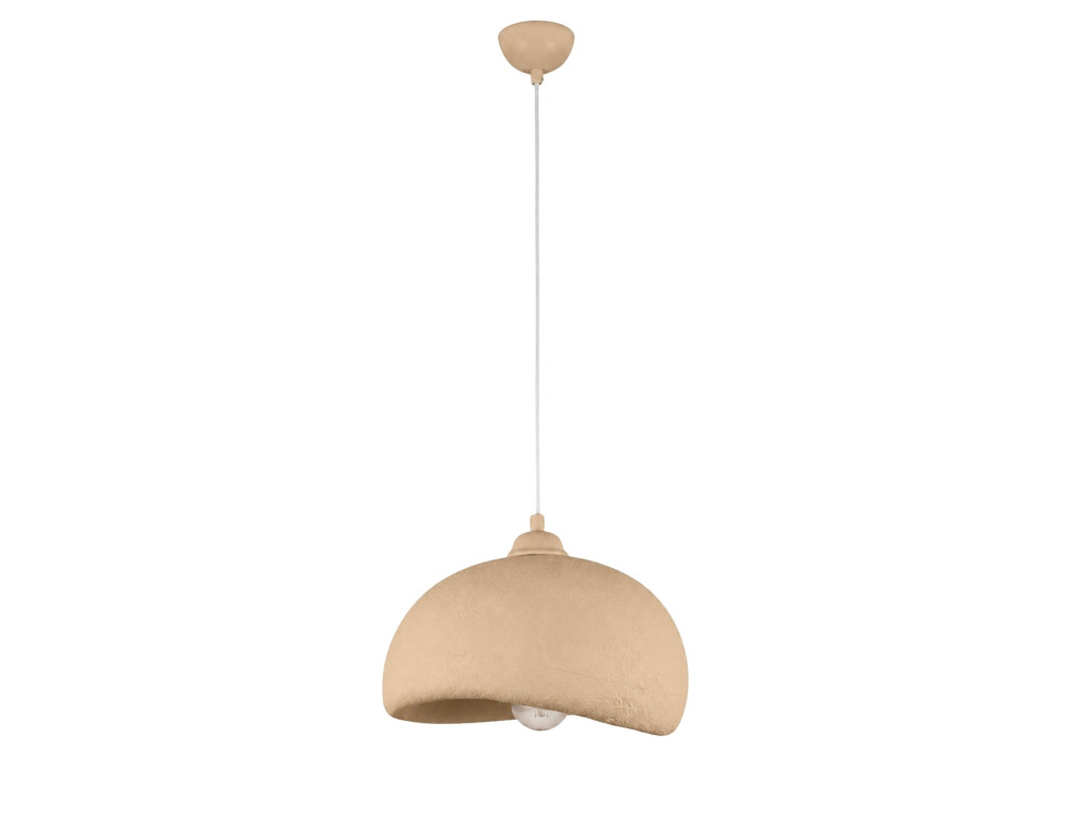 Lampe suspendue en métal "Beta" - 30 x 24 cm - Beige