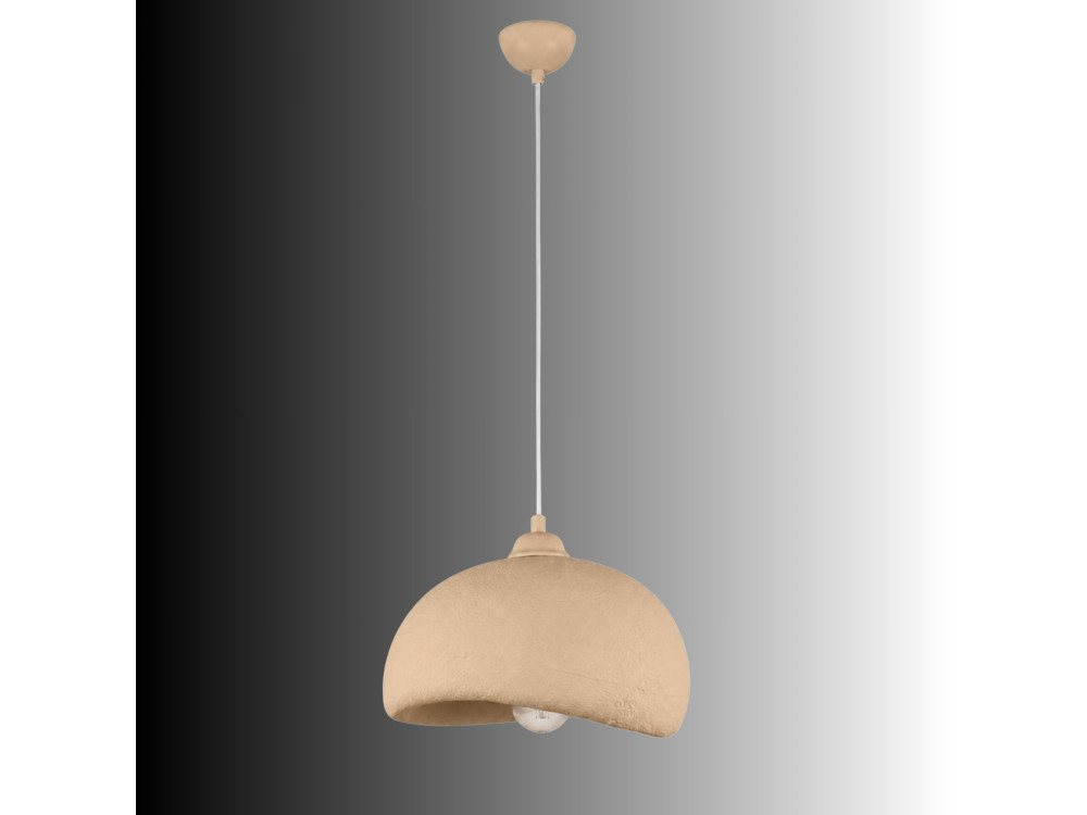 Lampe suspendue en métal "Beta" - 30 x 24 cm - Beige