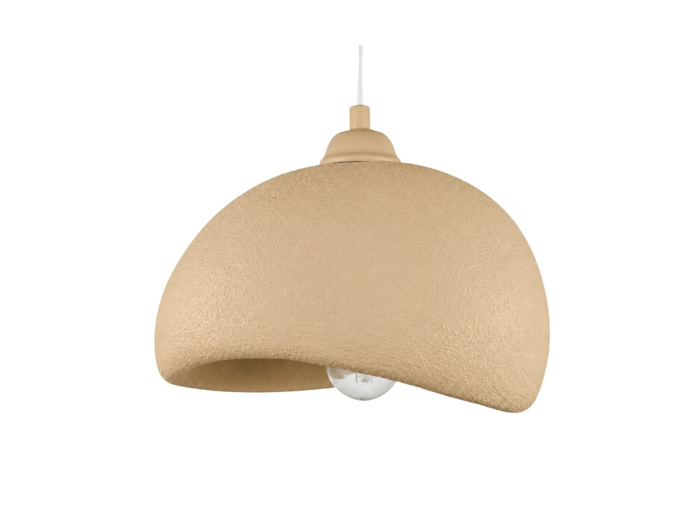 Lampe suspendue en métal "Beta" - 30 x 24 cm - Beige