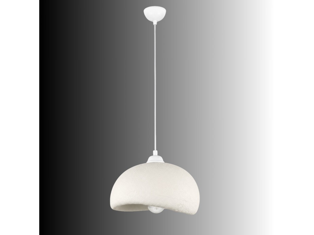 Lampe suspendue en métal "Beta" - 30 x 24 cm - Blanc