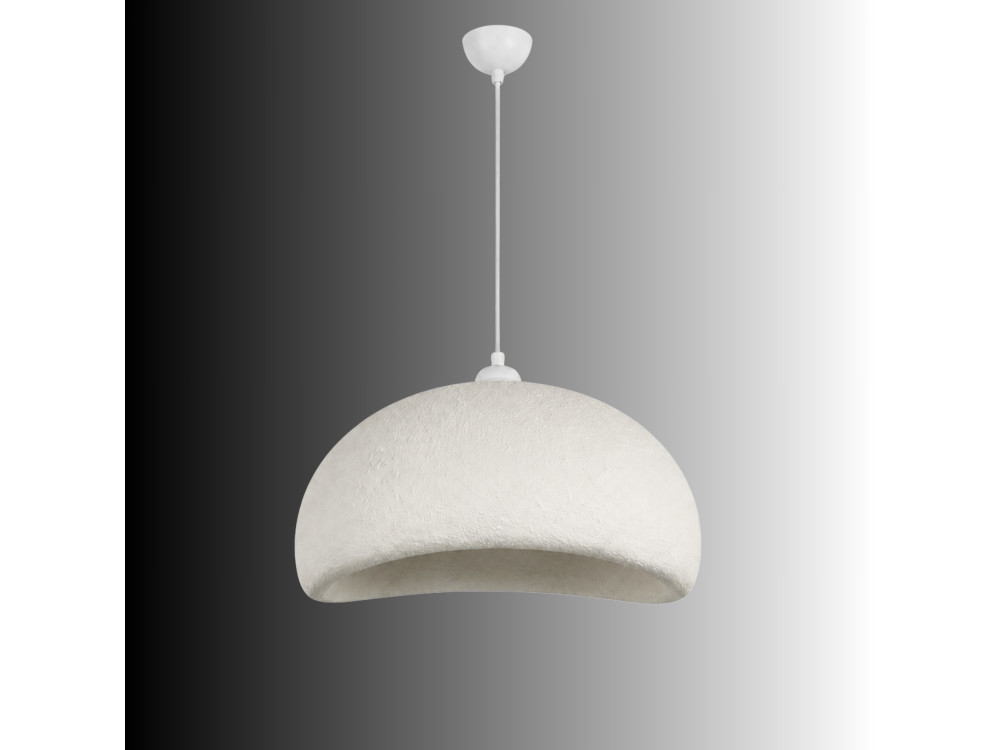 Lampe suspendue en métal "Beta" - 40 x 32 cm - Blanc