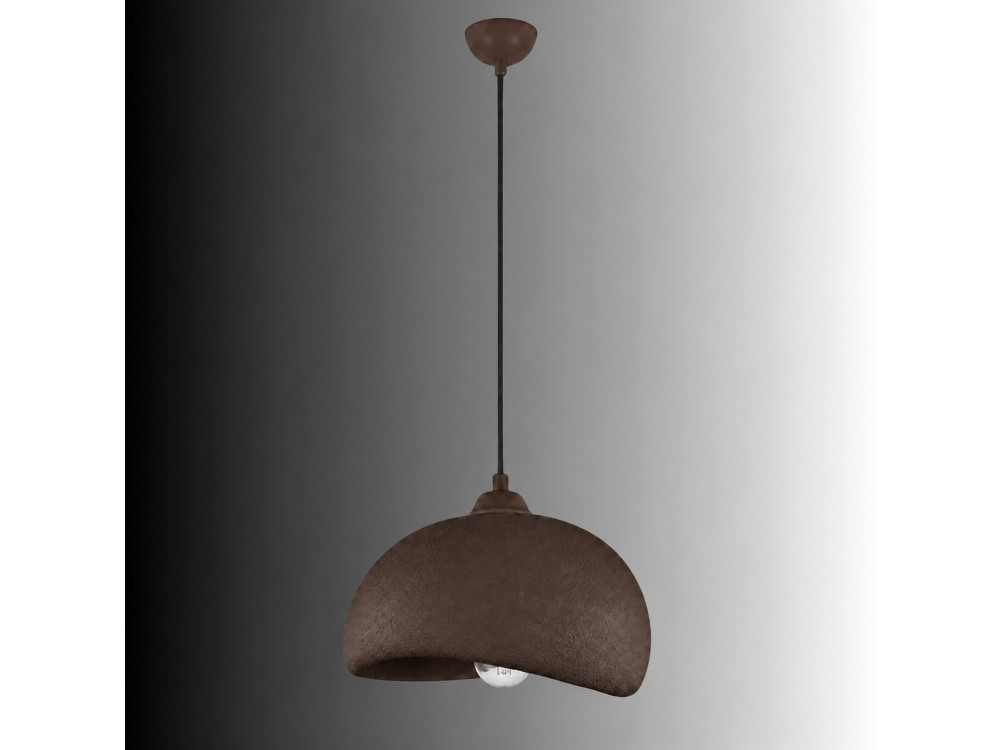 Lampe suspendue en métal "Beta" - 30 x 24 cm - Marron