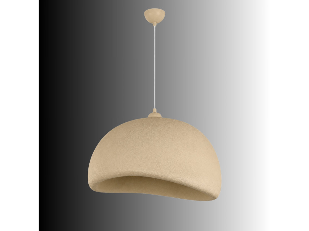Lampe suspendue en métal "Beta" - 50 x 40 cm - Beige