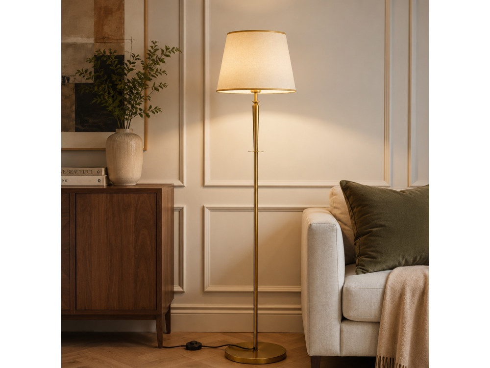 Lampadaire en métal "Milano" - 40 x 40 cm - Beige