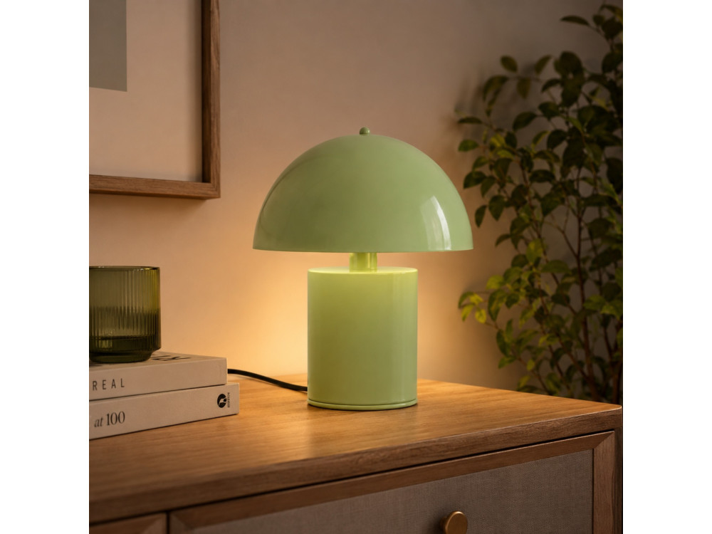 Lampe de table en métal "Pera" - 26 x 26 cm - Vert Menthe