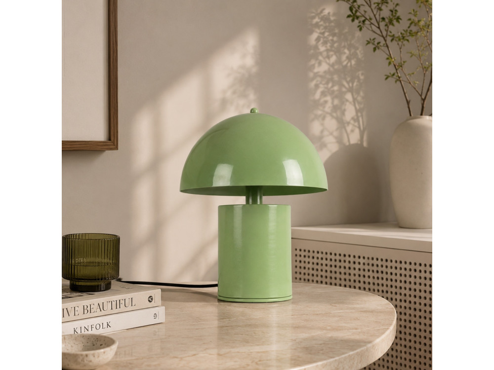 Lampe de table en métal "Pera" - 26 x 26 cm - Vert Menthe