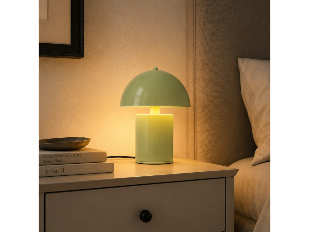 Lampe de table en métal "Pera" - 26 x 26 cm - Vert Menthe