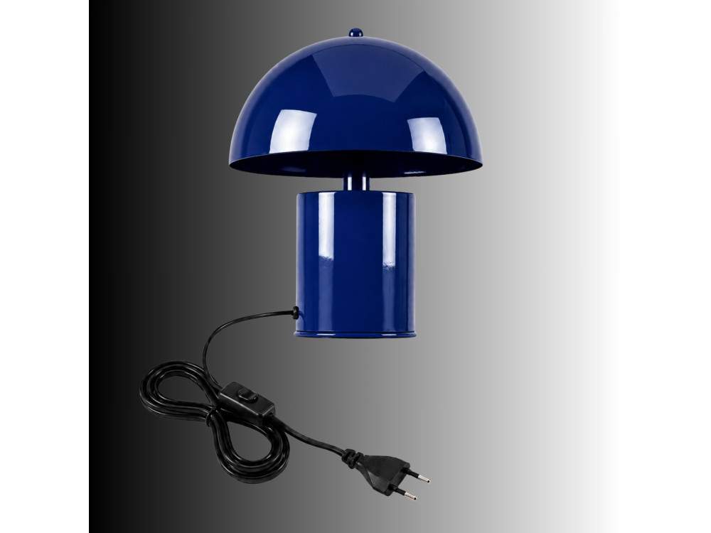 Lampe de table en métal "Pera" - 26 x 26 cm - Bleu Marine