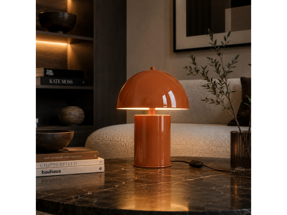 Lampe de table en métal "Pera" - 26 x 26 cm - Orange