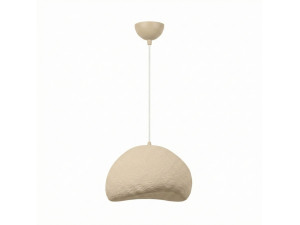 Lampe suspendue en métal "Loval" - 50 x 44 cm - Beige