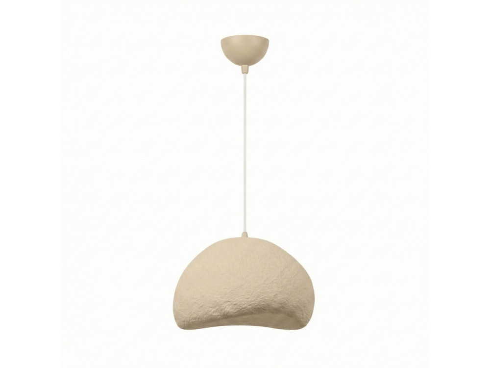 Lampe suspendue en métal "Loval" - 50 x 44 cm - Beige