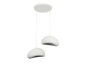 Lustre en métal "Loval" - 45 x 27 cm - Blanc
