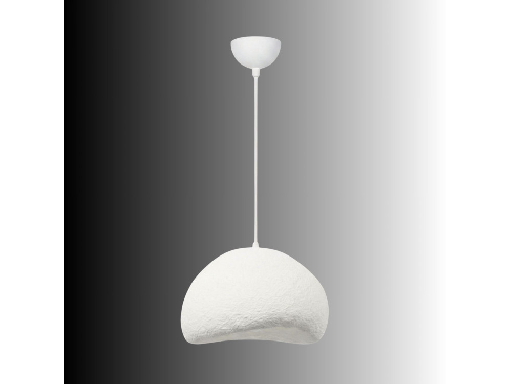 Lampe suspendue en métal "Loval" - 50 x 44 cm - Blanc