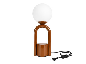 Lampe de table en métal "Loop" - 15 x 15 cm - Marron