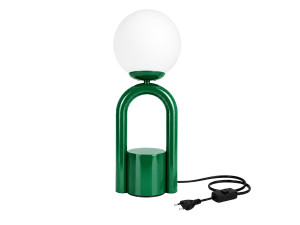 Lampe de table en métal "Loop" - 15 x 15 cm - Vert Foncé