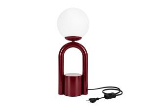 Lampe de table en métal "Loop" - 15 x 15 cm - Bordeaux