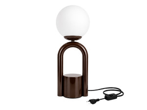 Lampe de table en métal "Loop" - 15 x 15 cm - Marron