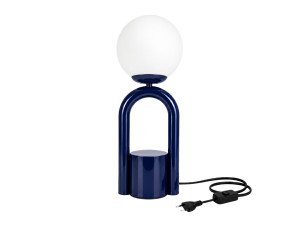 Lampe de table en métal "Loop" - 15 x 15 cm - Bleu