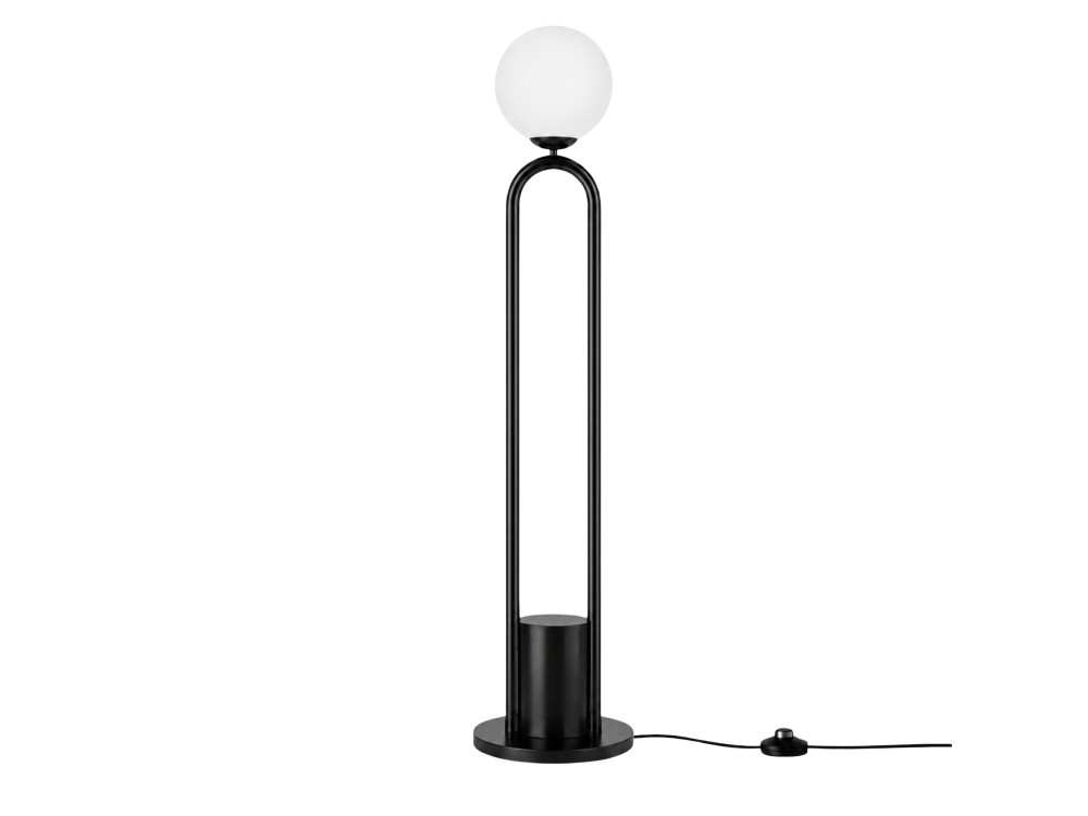 Lampadaire en métal "Loop" - 30 x 30 cm - Noir