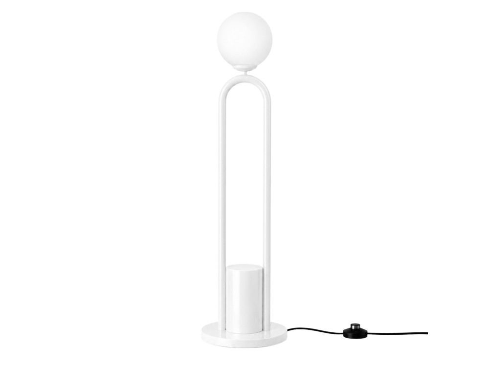 Lampadaire en métal "Loop" - 30 x 30 cm - Blanc