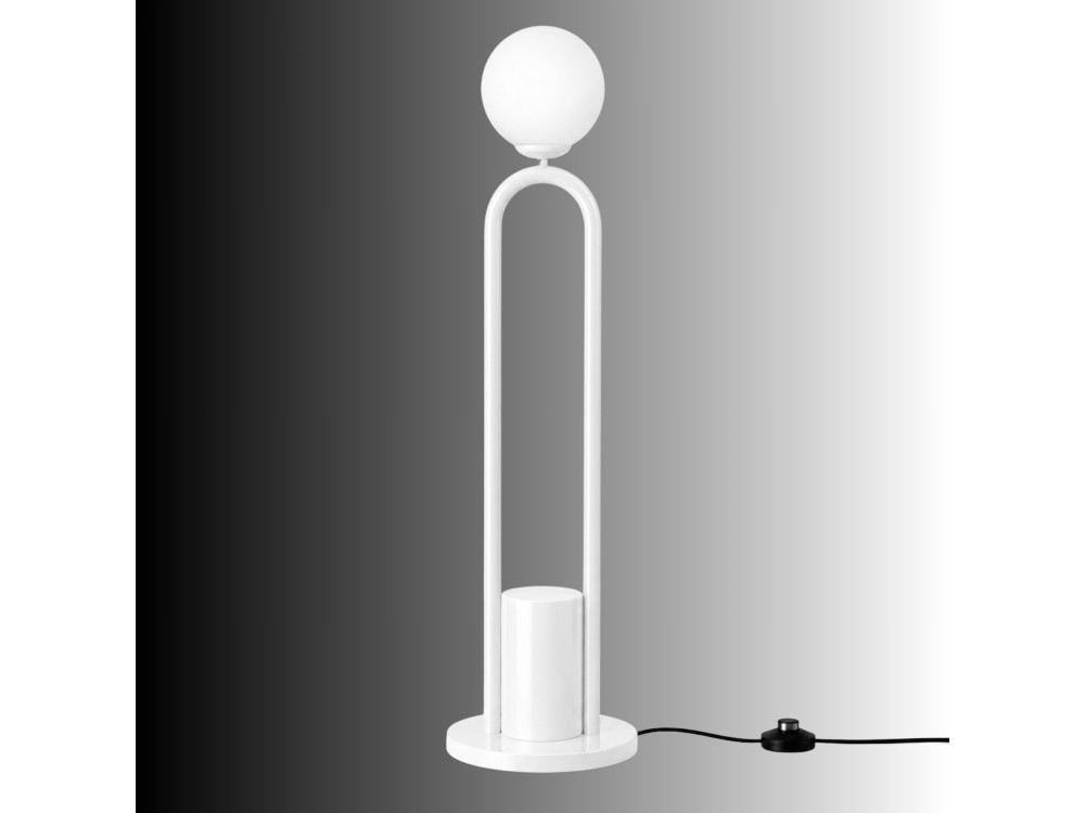 Lampadaire en métal "Loop" - 30 x 30 cm - Blanc